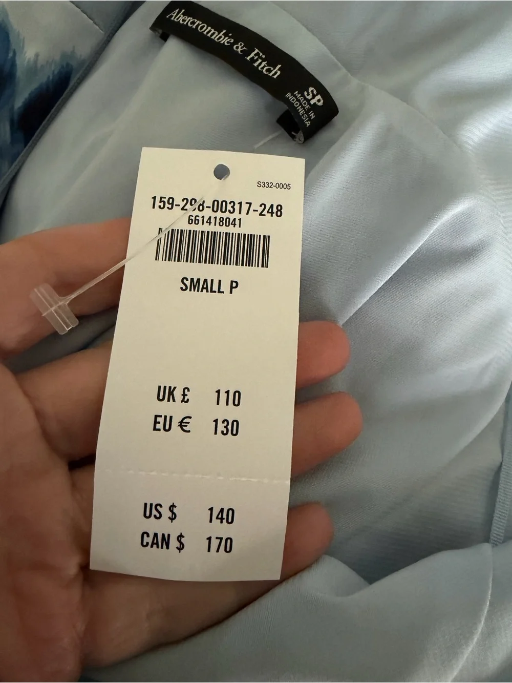 NWT Abercrombie Cowl Neck Draped Maxi midi Dress in Blue Floral small petite